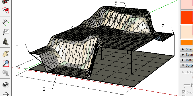 Very high power parameters cause terraces in your landscape. The borders form horizontal Voronoi polygons. Increasing the power parameter can cause overflow errors, be careful.